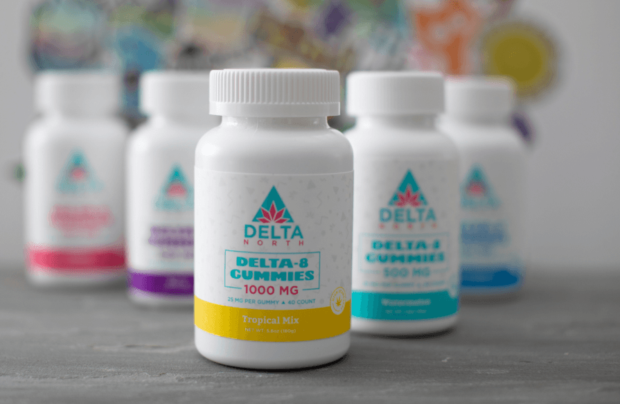 Line up of delta 8 edibles