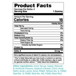 Delta-8 Gummies 100 mg Tropical Gummies Product Facts