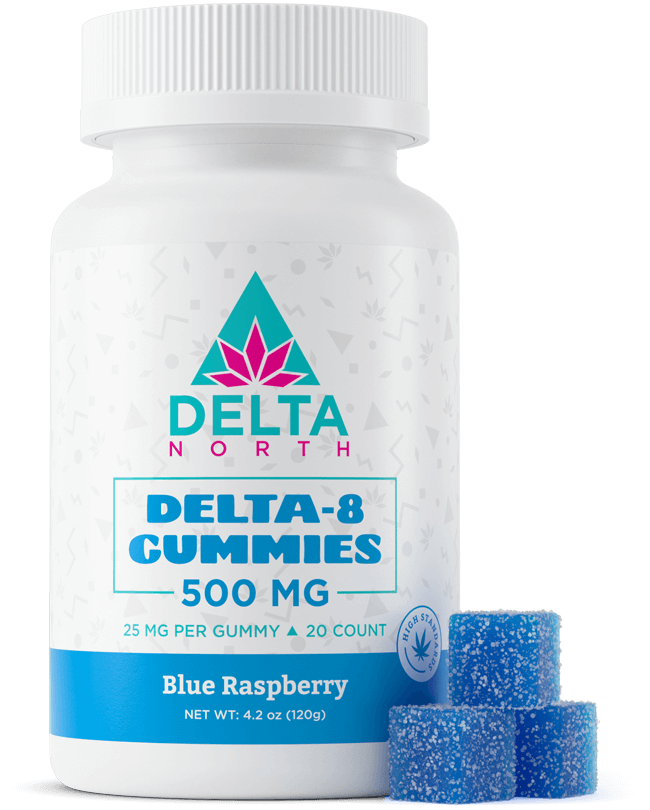Blue Raspberry flavor 500mg delta 8 gummies