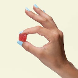 Hand holding delta-8 500mg gummy