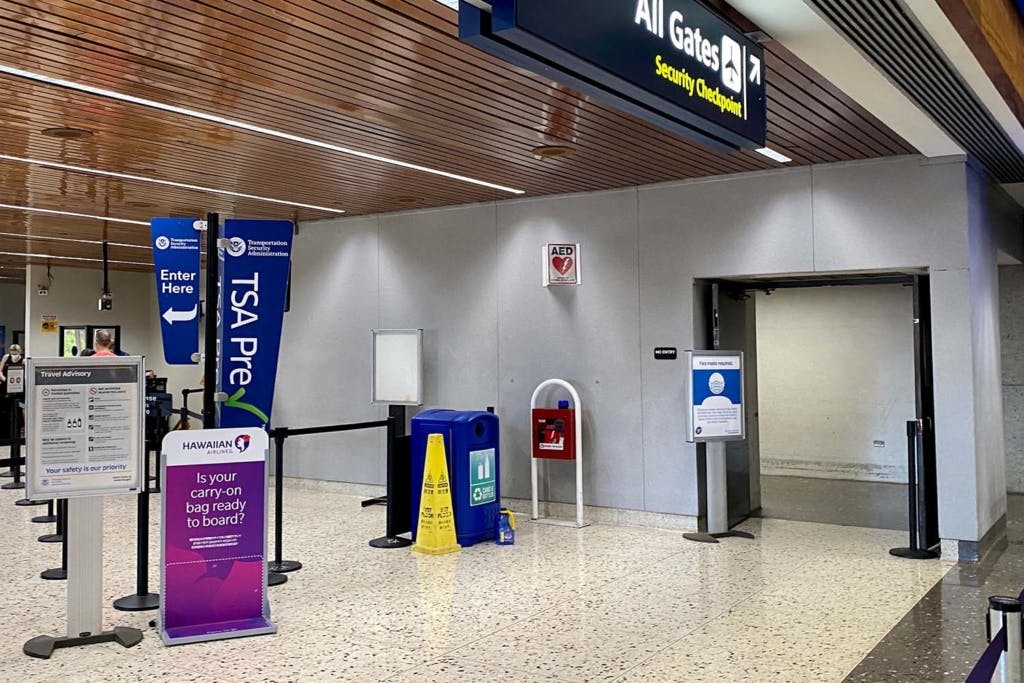 TSA entrance at airport