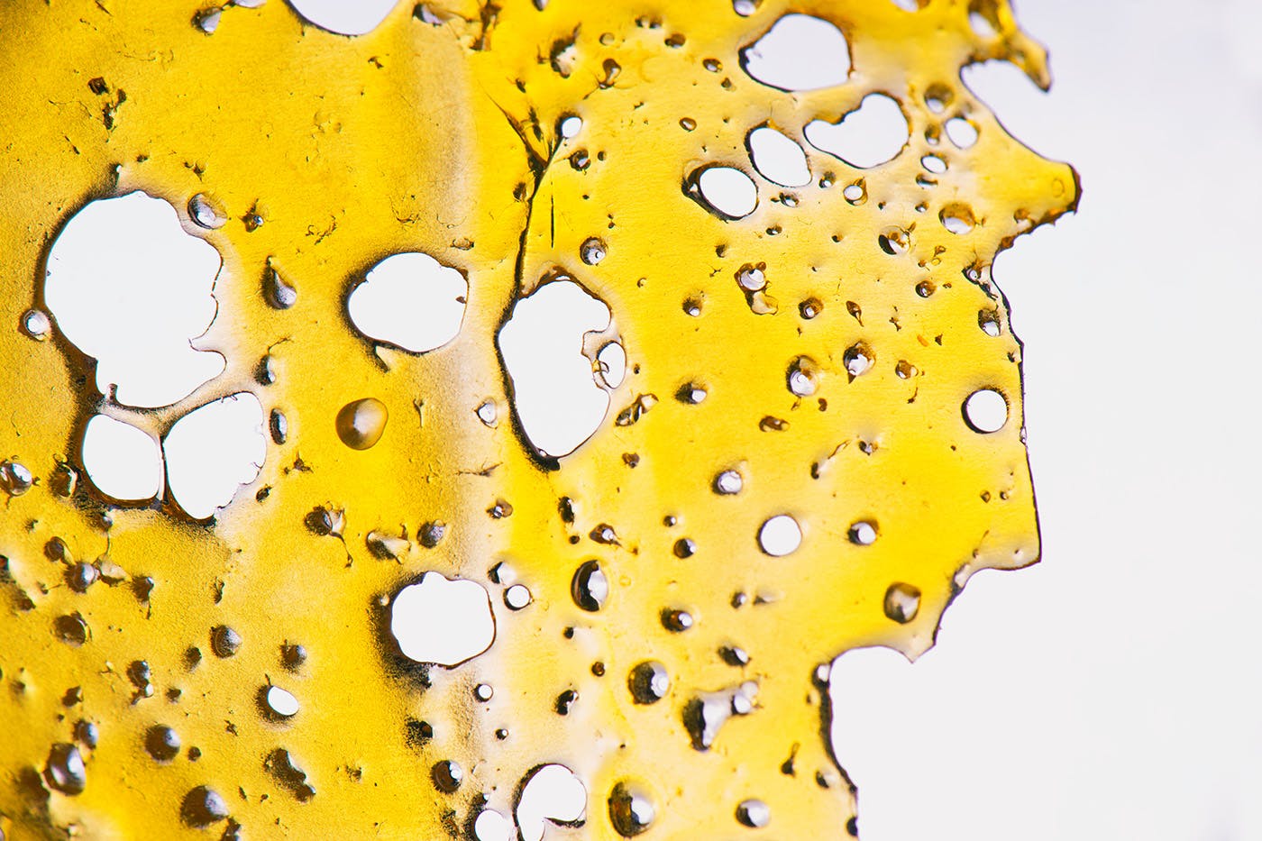THC concentrate on clear glass
